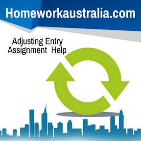 Adjusting Entry Assignment Help