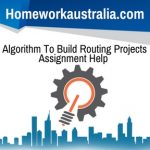 Algorithm To Build Routing Projects